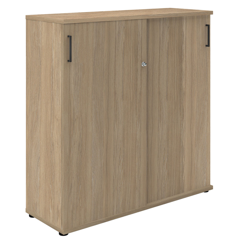 UNI Schiebetürenschrank | 3 OH, 1200 x 1143 mm, Bernsteineiche