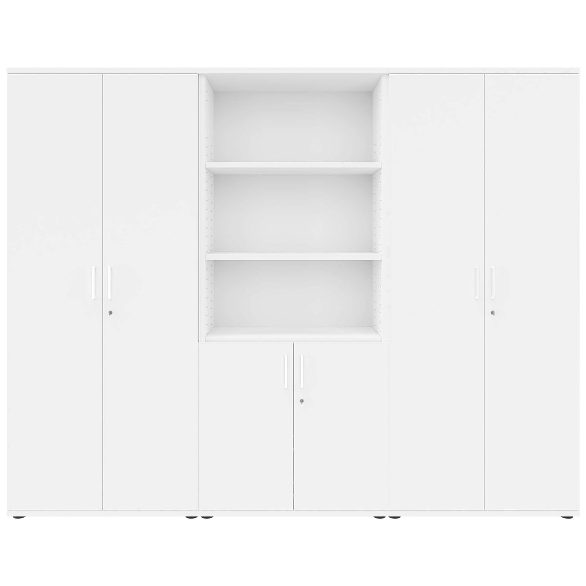 UNI Mobile contenitore | 5 OH, 2400 x 1897 mm, bianco  - 3 Lightbox Main Image