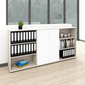 UNI Meuble mural | 3 classeurs de hauteur, 2400 x 1143 mm, érable / blanc  - 1 Thumbnail Image