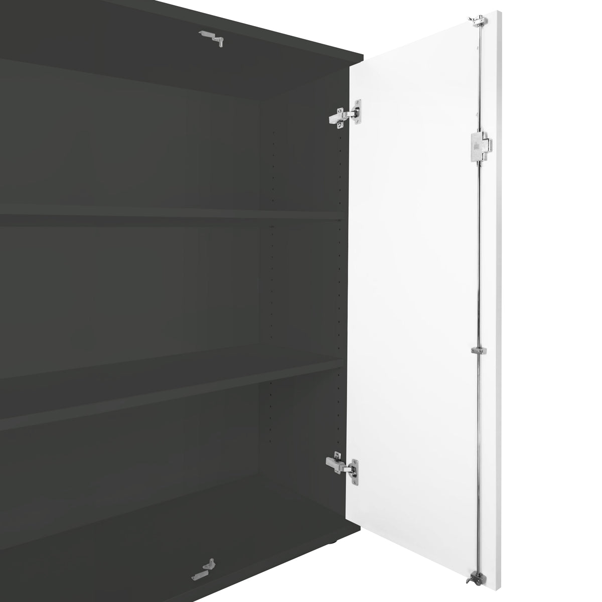 UNI Mur d’armoires | 3 UH, 2400 x 1143 mm, anthracite / blanc  - 12 Lightbox Main Image