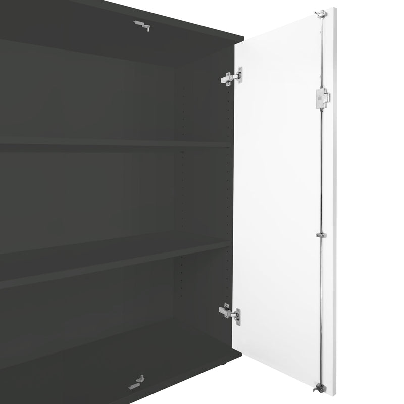 UNI Mur d’armoires | 3 UH, 2400 x 1143 mm, anthracite / blanc  - 12 Main Image