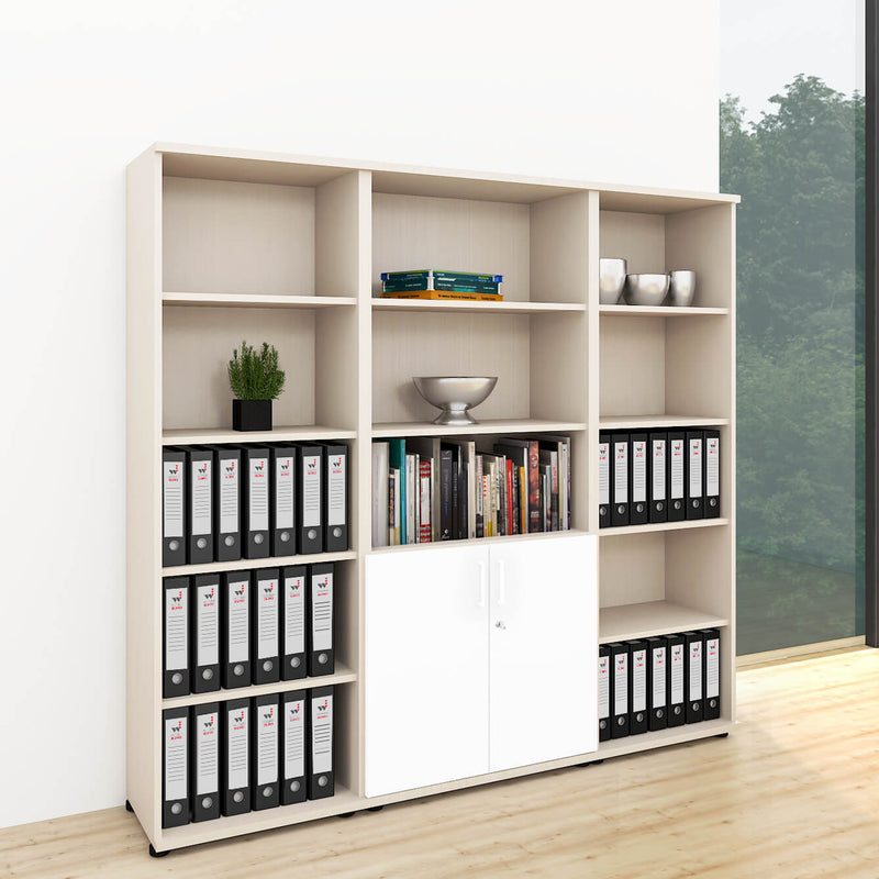UNI Cabinet wall | 5 OH, 2000 x 1897 mm, Maple / White  - 1 Main Image