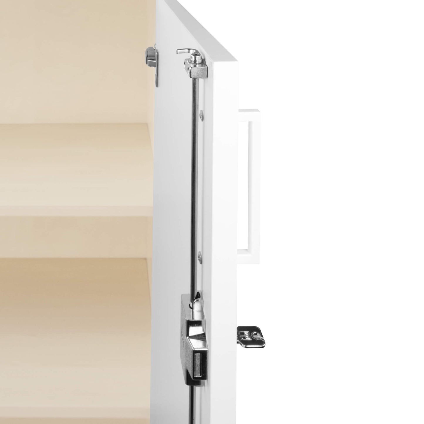 UNI Parete muro | 5 OH, 2000 x 1897 mm, acero / bianco