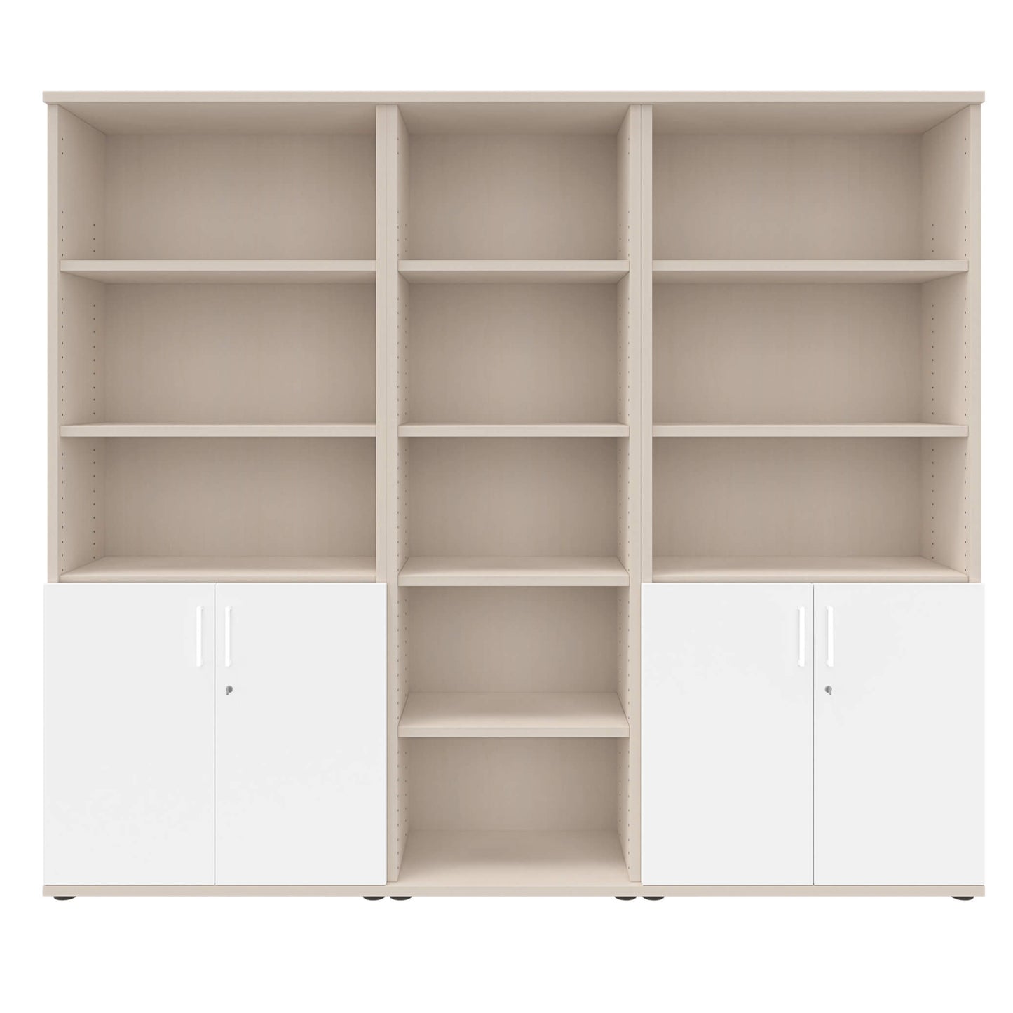 UNI Parete muro | 5 OH, 2200 x 1897 mm, acero / bianco