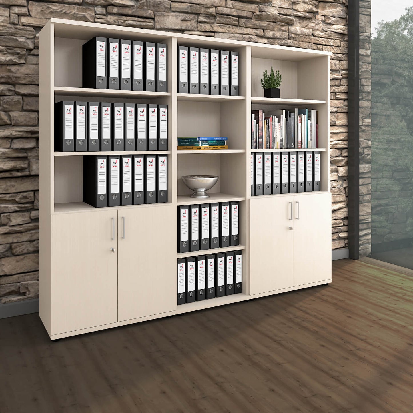 UNI Parete muro | 5 Oh, 2200 x 1897 mm, acero