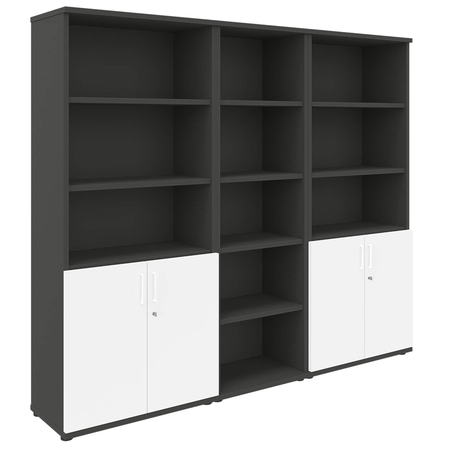 UNI Wall unit | 5 OH, 2200 x 1897 mm, anthracite/white