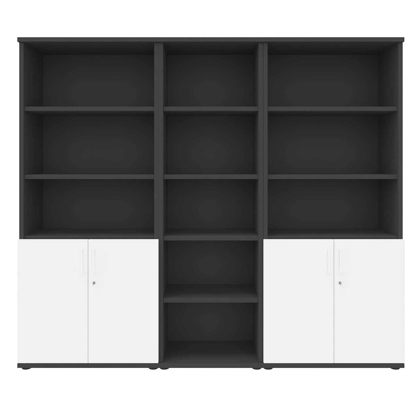 UNI Wall unit | 5 OH, 2200 x 1897 mm, anthracite/white