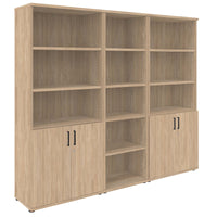 UNI wall unit | 5 OH, 2200 x 1897 mm, amber oak