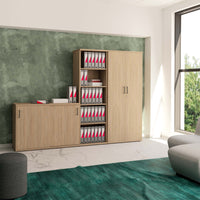 UNI wall unit | 5 OH, 2600 x 1897 mm, amber oak