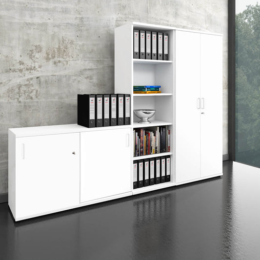 UNI Schrankwand | 5 OH, 2600 x 1897 mm, Weiß