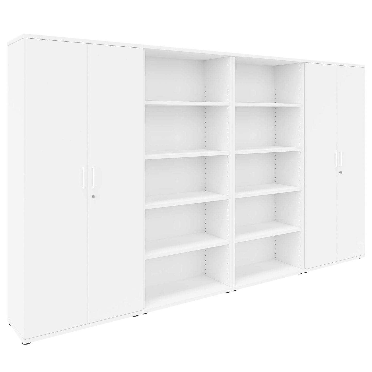 UNI Schrankwand | 5 OH, 3200 x 1897 mm, Weiß