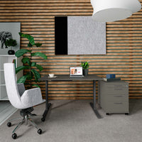 T-EASY desk | 1200 x 800 mm, electrified, Cubanite grey