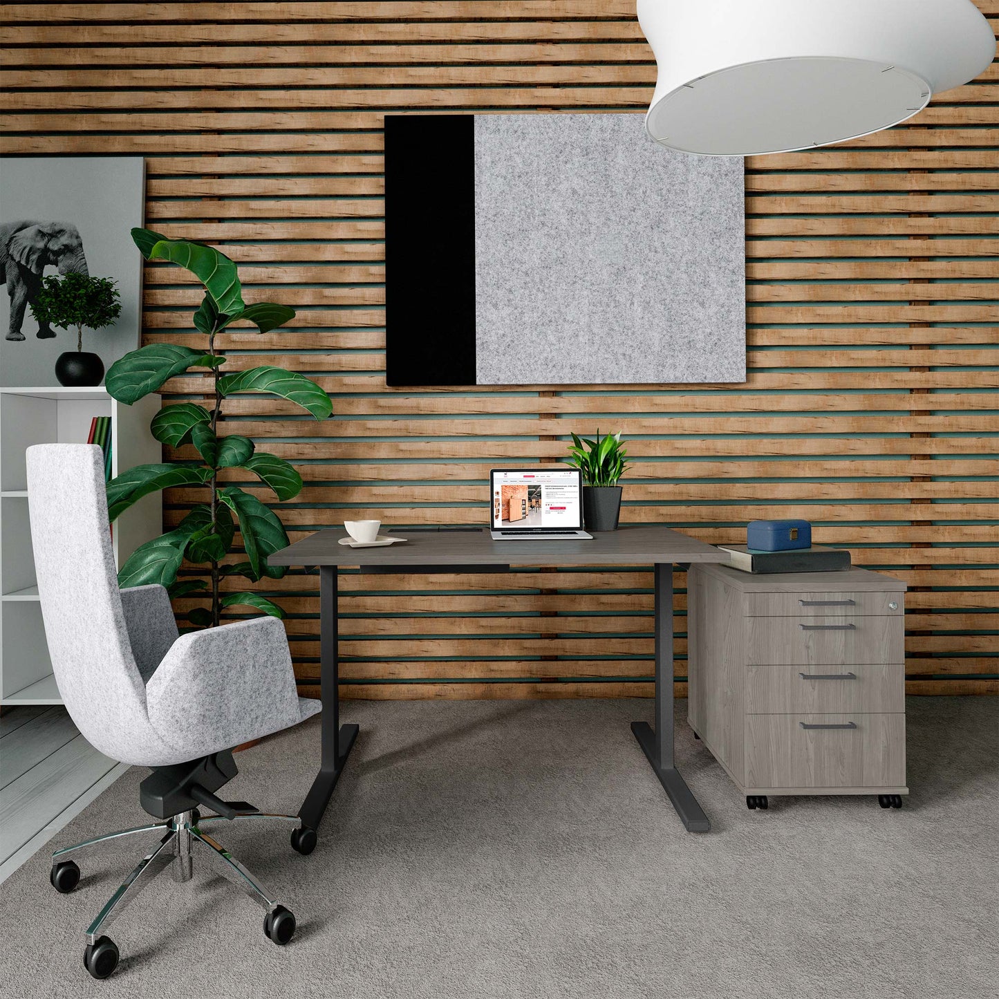 T-EASY desk | 1200 x 800 mm, electrified, northern oak grey