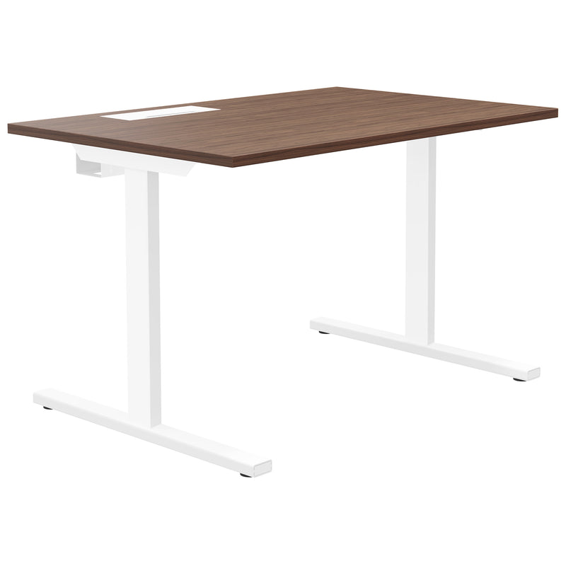 T-EASY Schreibtisch | 1200 x 800 mm, elektrifiziert, Nussbaum - 1 Main Image