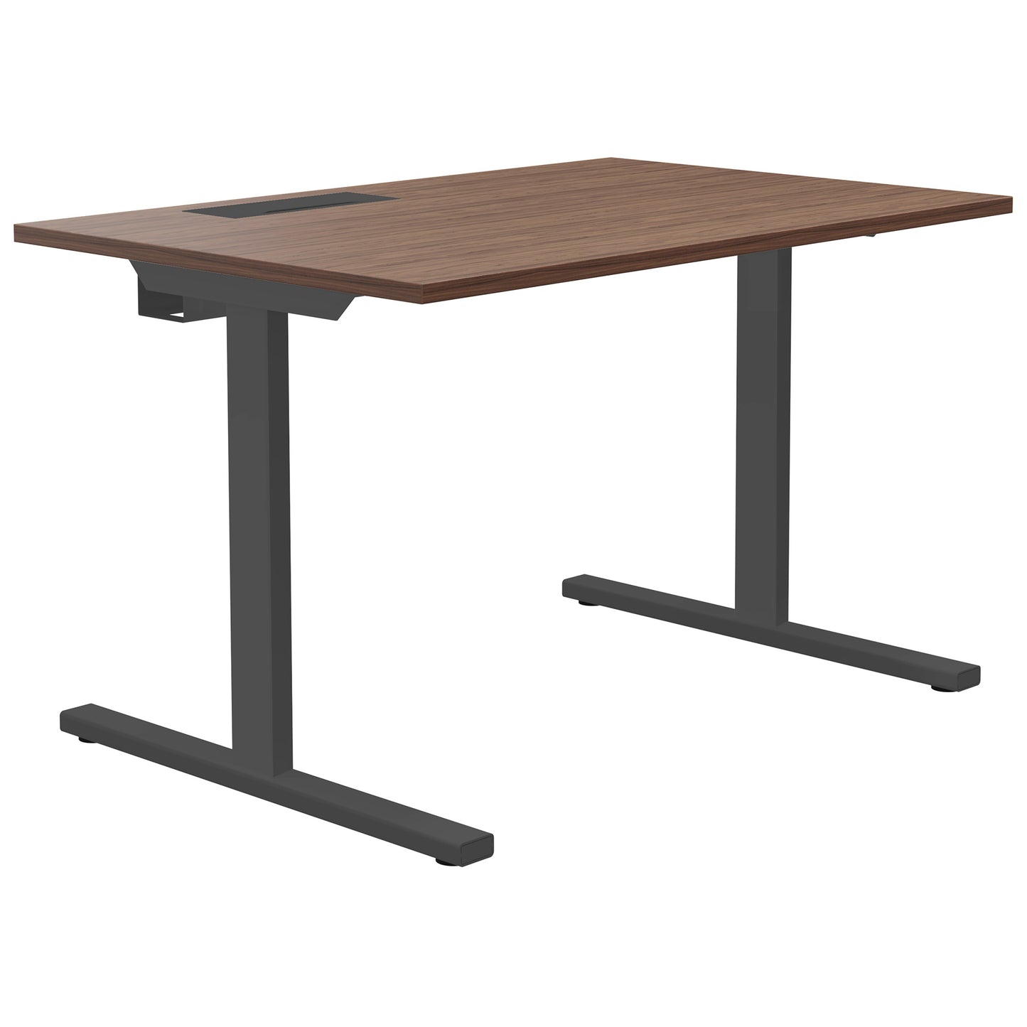 T-EASY desk | 1200 x 800 mm, electrified, walnut