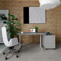 T-EASY desk | 1200 x 800 mm, electrified, pearl grey