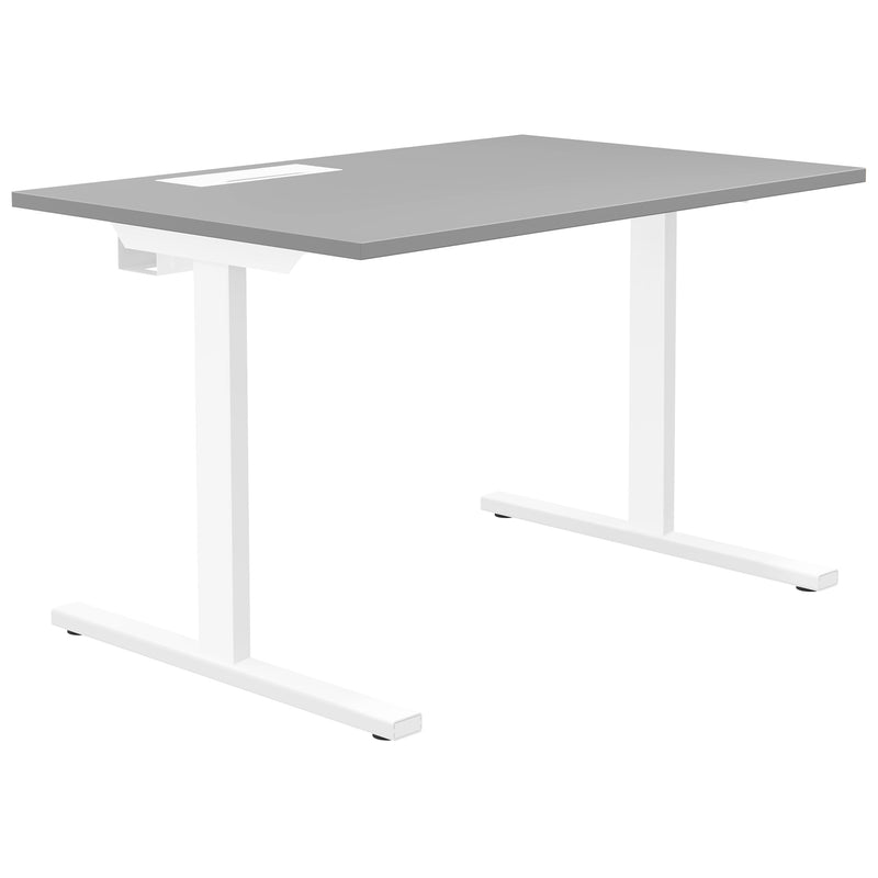 T-EASY Schreibtisch | 1200 x 800 mm, elektrifiziert, Perlgrau - 1 Main Image