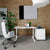 T-EASY Bureau | 1200 x 800 mm, électrifié, blanc