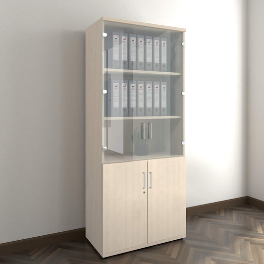UNI Cabinet vitrine | 5 oh, 800 x 1897 mm, érable