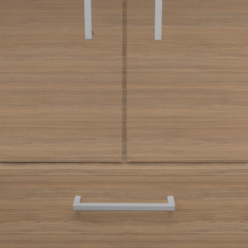 UNI Armadio vetrina con cartelle sospese | 5 OH, 800 x 1897 mm, rovere ambra  - 4 Main Image