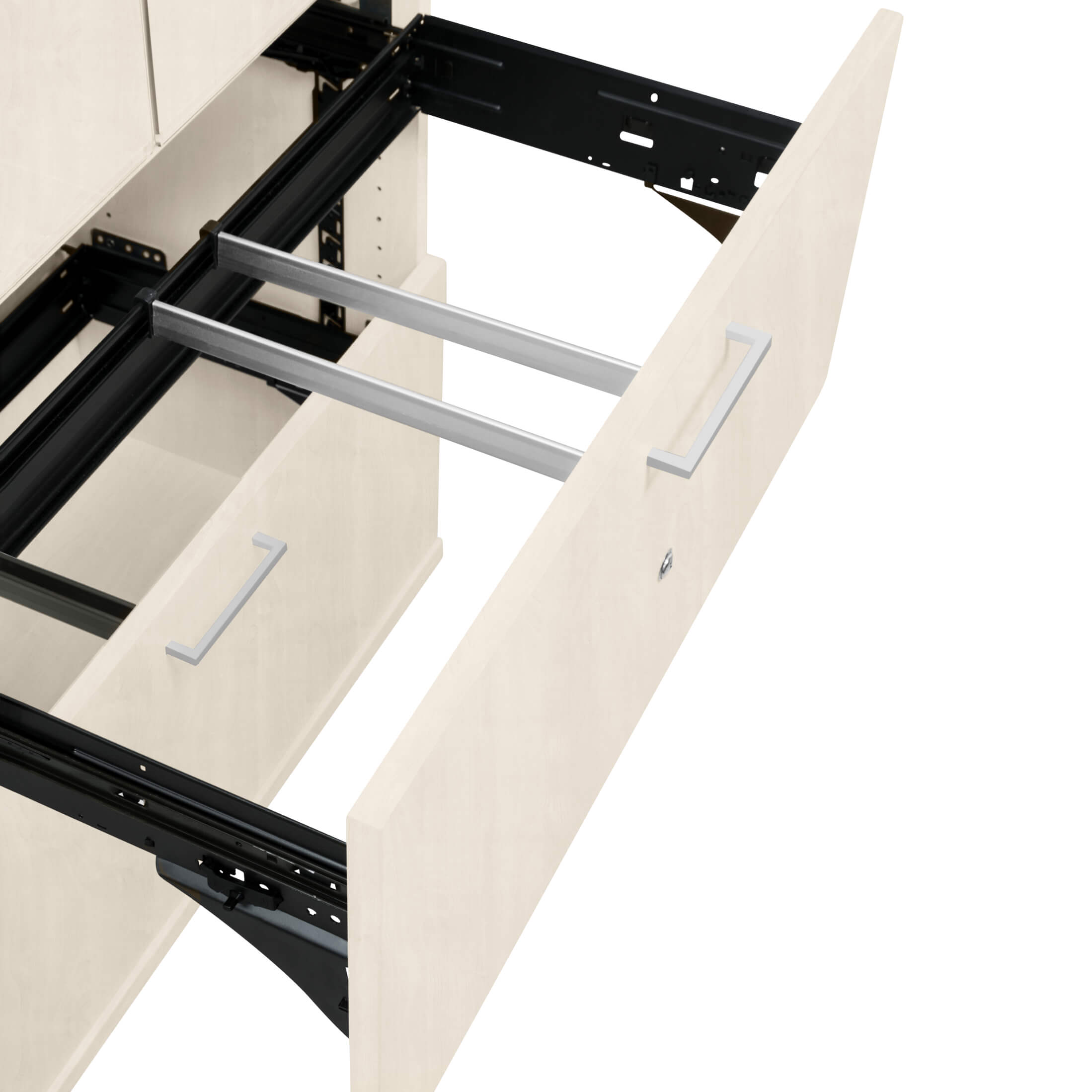 UNI Vitrinenschrank mit Hängeregister | 5 OH, 800 x 1897 mm, Ahorn