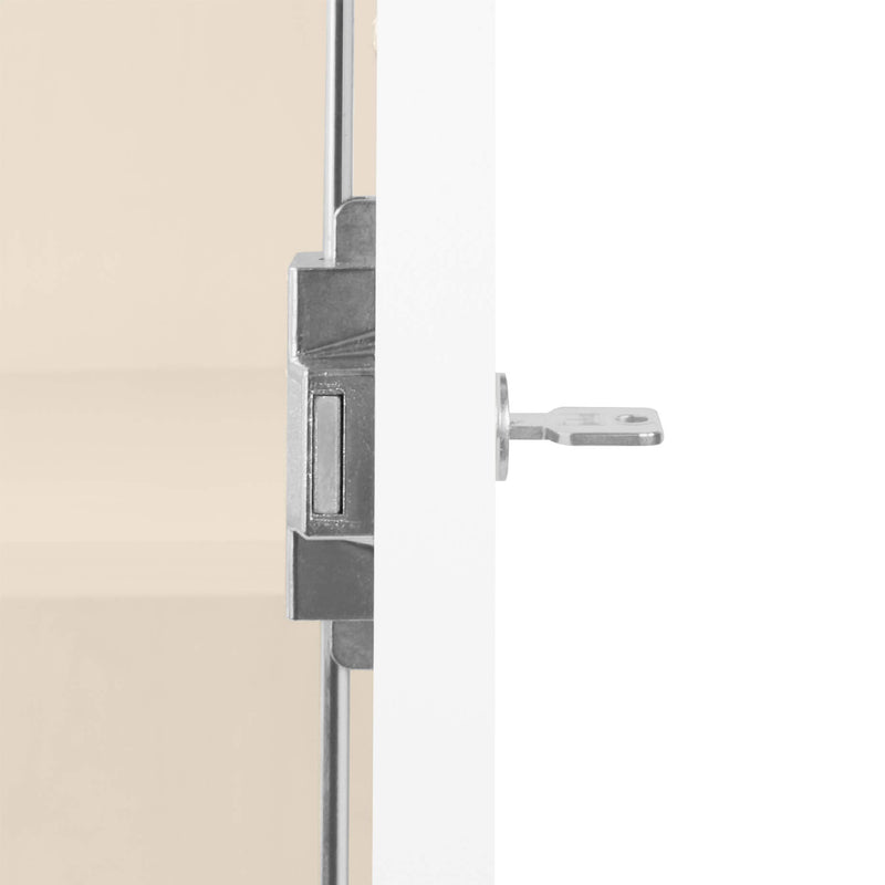 UNI Armadio vetrina con classificatore sospeso | 5 OH, 800 x 1897 mm, Acero / Bianco  - 12 Main Image
