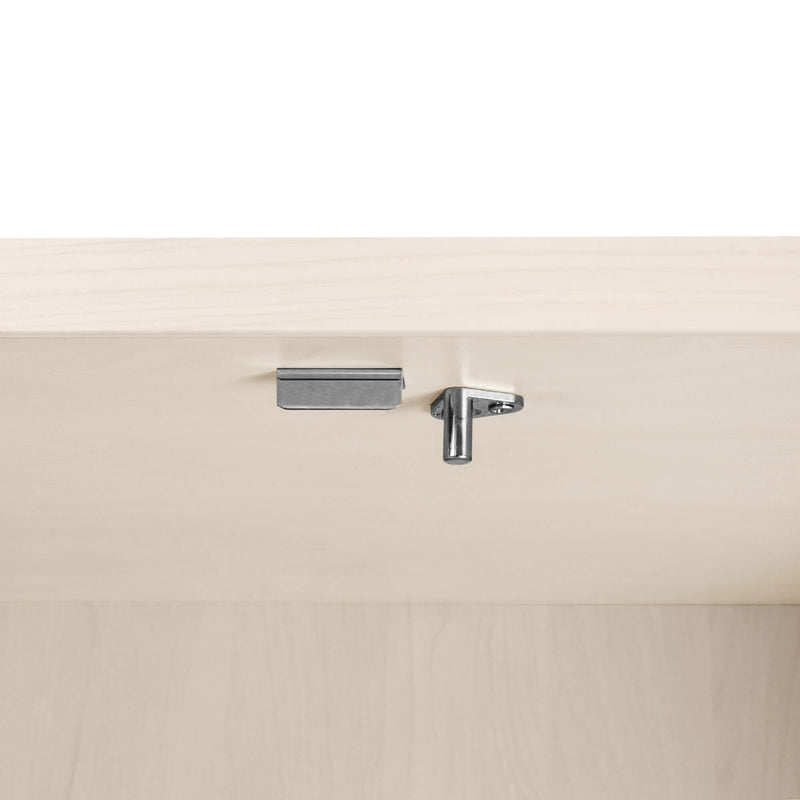 UNI Armadio vetrina con classificatore sospeso | 5 OH, 800 x 1897 mm, Acero / Bianco  - 5 Main Image