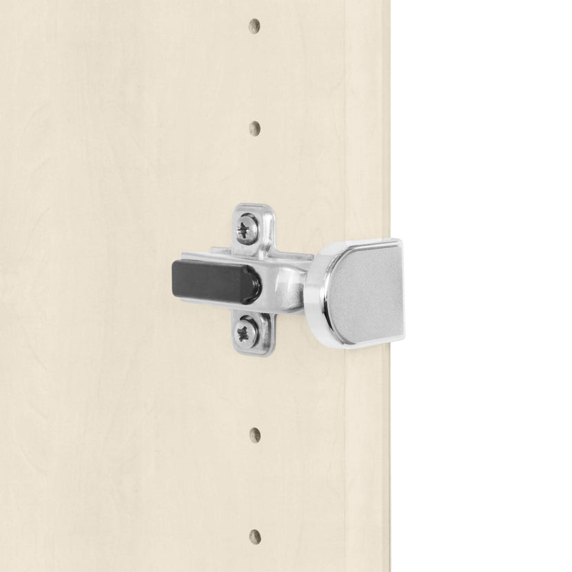 UNI Gabinetto di vetrina con registro dei ganci | 5 OH, 800 x 1897 mm, acero / bianco