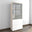 UNI Cabinet de vitrine avec registre de cintre | 5 oh, 800 x 1897 mm, érable / blanc