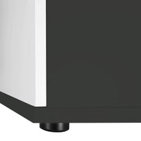 UNI Gabinetto di vetrina con registro dei ganci | 5 OH, 800 x 1897 mm, antracite / bianco