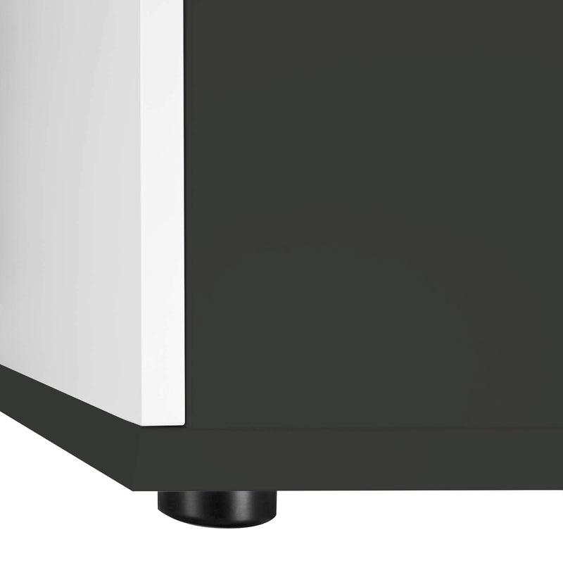UNI Armadio vetrina con archivio sospeso | 5 OH, 800 x 1897 mm, antracite / bianco  - 6 Main Image
