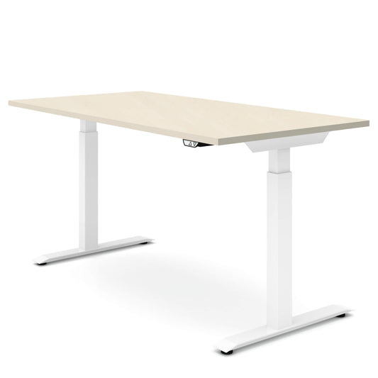 Bureau ACTIF | Hauteur réglable électriquement, 1600 x 800 mm, érable