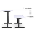 ACTIVE Schreibtisch | elektrisch höhenverstellbar, 1600 x 800 mm, Weiß - 3 Thumbnail Image
