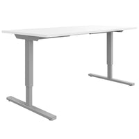 Bureau EASY à 2 moteurs | 1200 - 1800 mm, réglable en hauteur électriquement, blanc