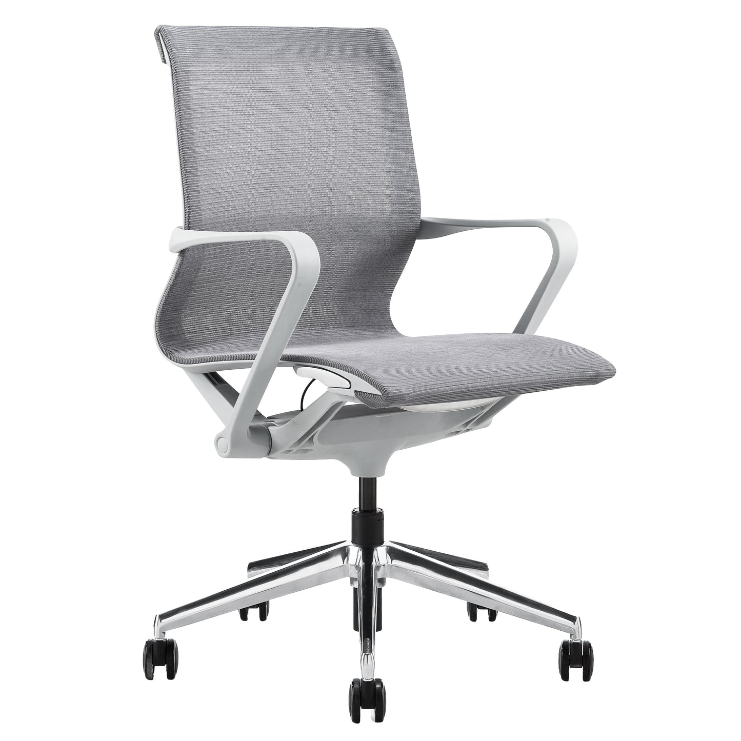 PROV Bürodrehstuhl | Atmungsaktiver Netzrücken, Wippmechanik, Grau