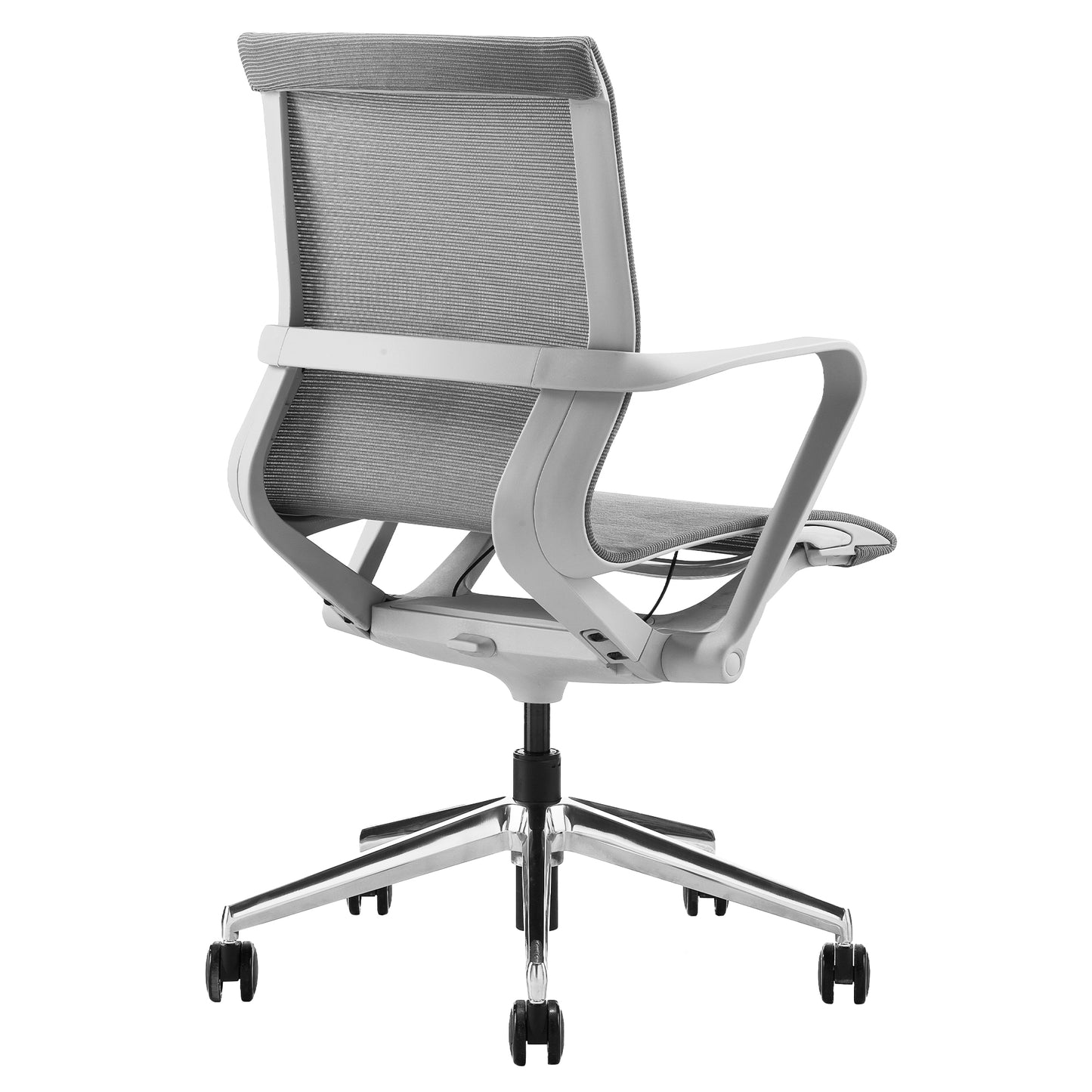 PROV Bürodrehstuhl | Atmungsaktiver Netzrücken, Wippmechanik, Grau