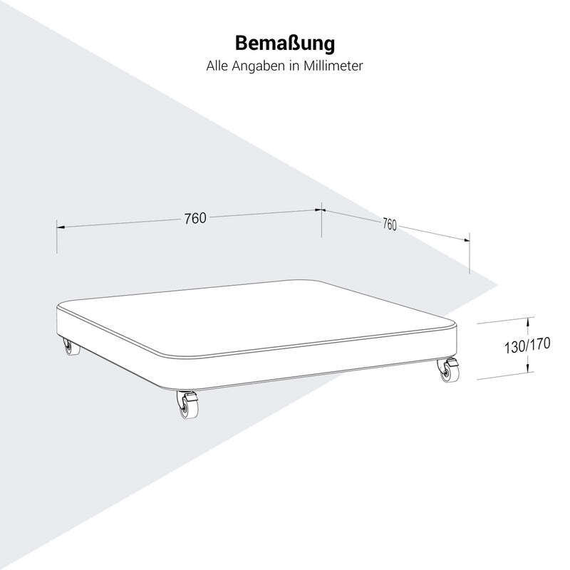 Platinum ANCONA Schirmständer | Mit Rollen, Anthrazit Granit, 90-150 kg - 4 Main Image