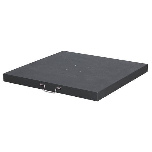 Platinum AREZZO Schirmständer | Mit versenkten Rollen, Schwarz gebrannter Granit, 90 kg