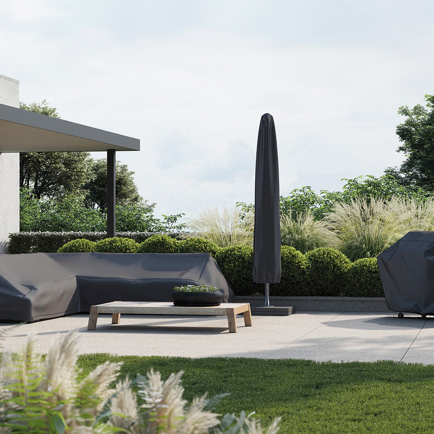 Platinum AeroCover Sonnenschirmabdeckung | 550-600 x 2500 mm, Anthrazit