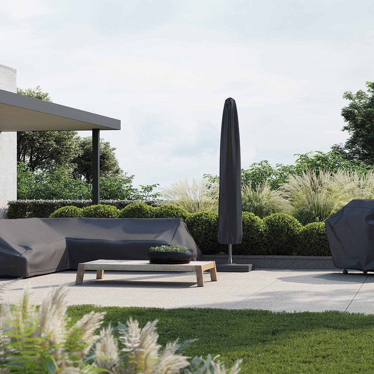 Platinum AeroCover Sonnenschirmabdeckung | 550-600 x 2600 mm, Anthrazit - 6 Lightbox Main Image