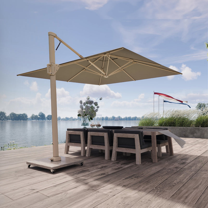 Platinum BEAUFORT Ampelschirm | 3200 x 3200 mm, 360° drehbar, Scherensystem - 9 Main Image