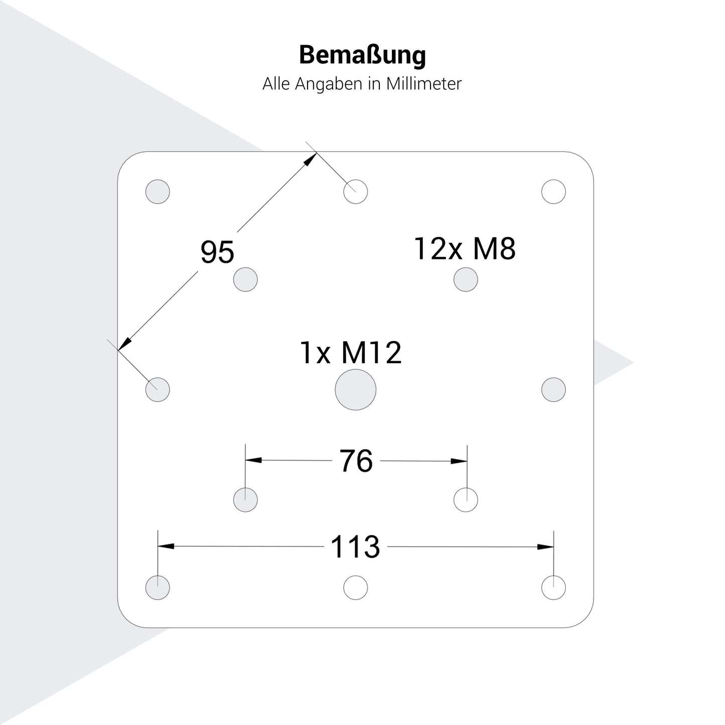 Platinum Bodeneinbausockel Beton | Stahl, Anthrazit, Lösung für Freiarmschirme