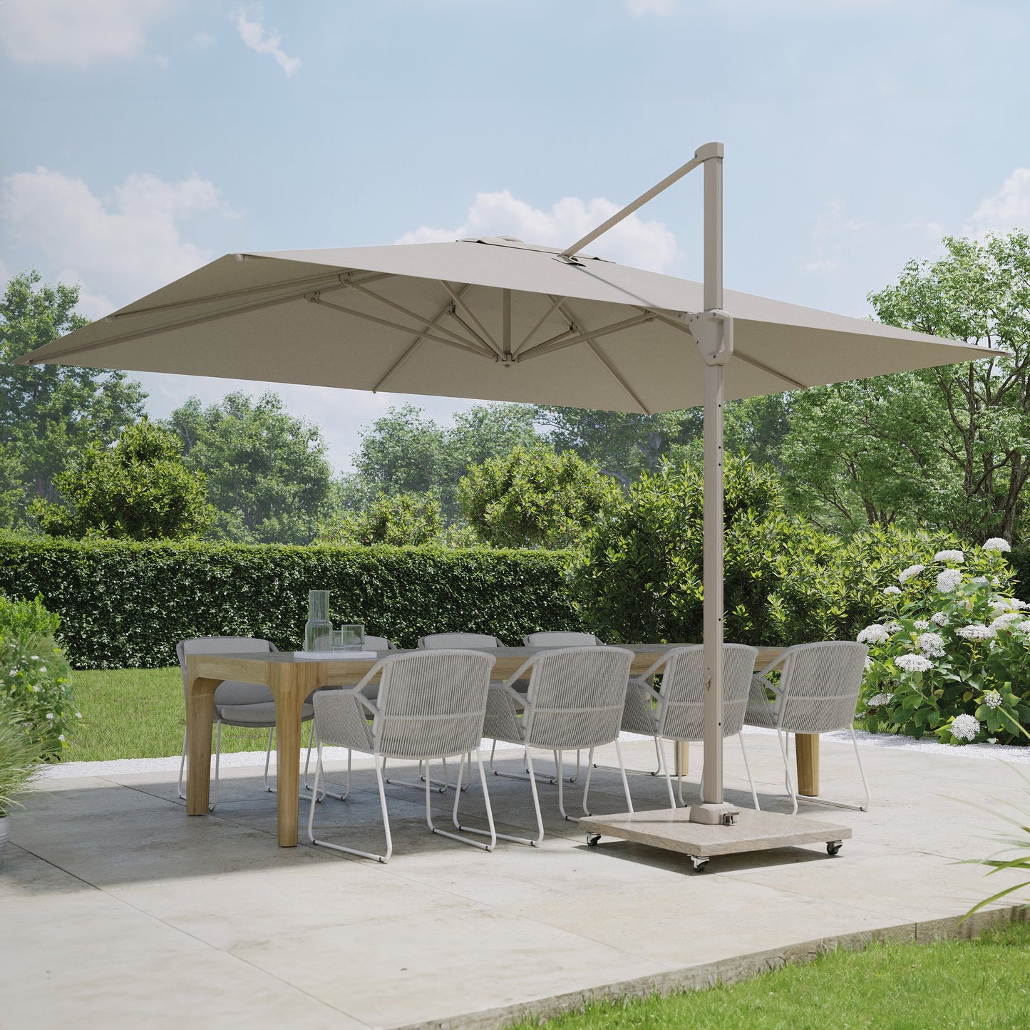 Platinum CHALLENGER T1 Ampelschirm | 3000-4000 x 3000-3500 mm, 360° drehbar