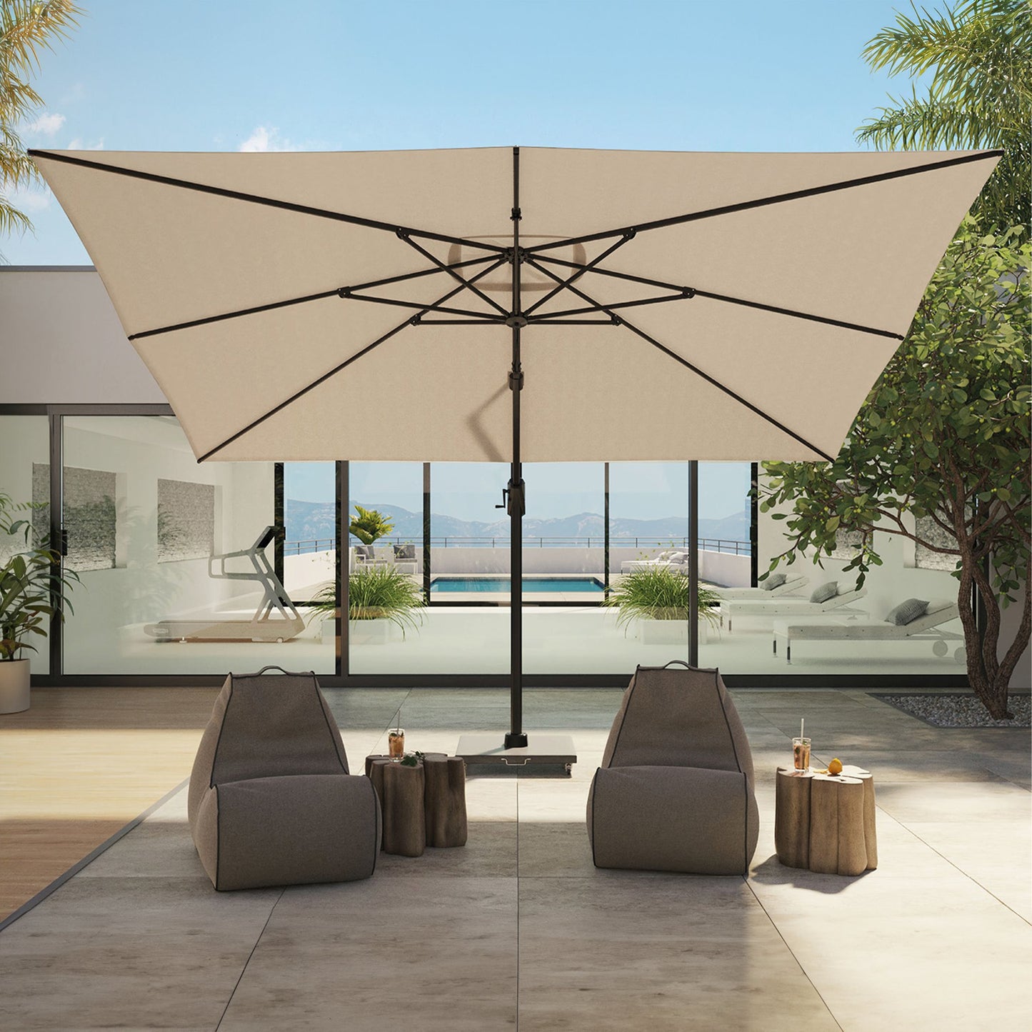 Platinum CHALLENGER T1 Ampelschirm | 3000-4000 x 3000-3500 mm, 360° drehbar