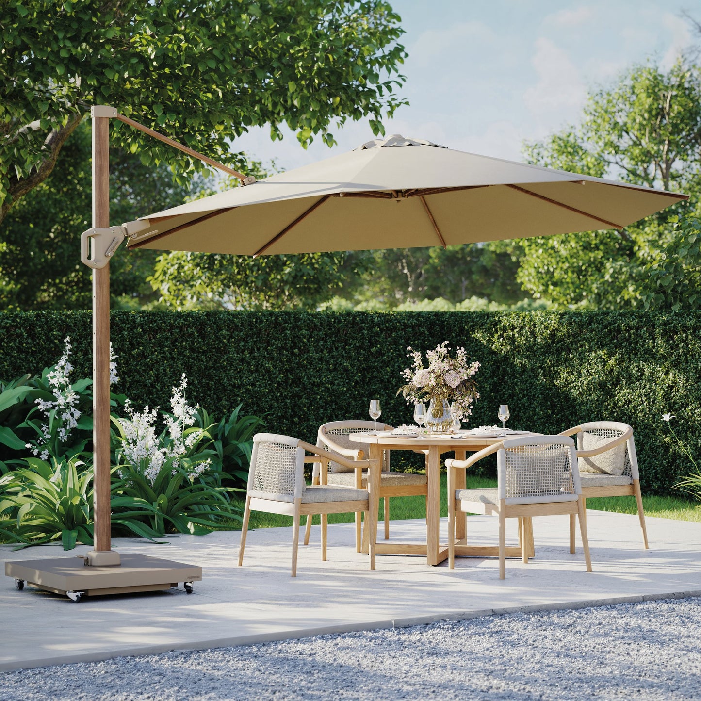 Platinum CHALLENGER T1 Ampelschirm | 3000-4000 x 3000-3500 mm, 360° drehbar