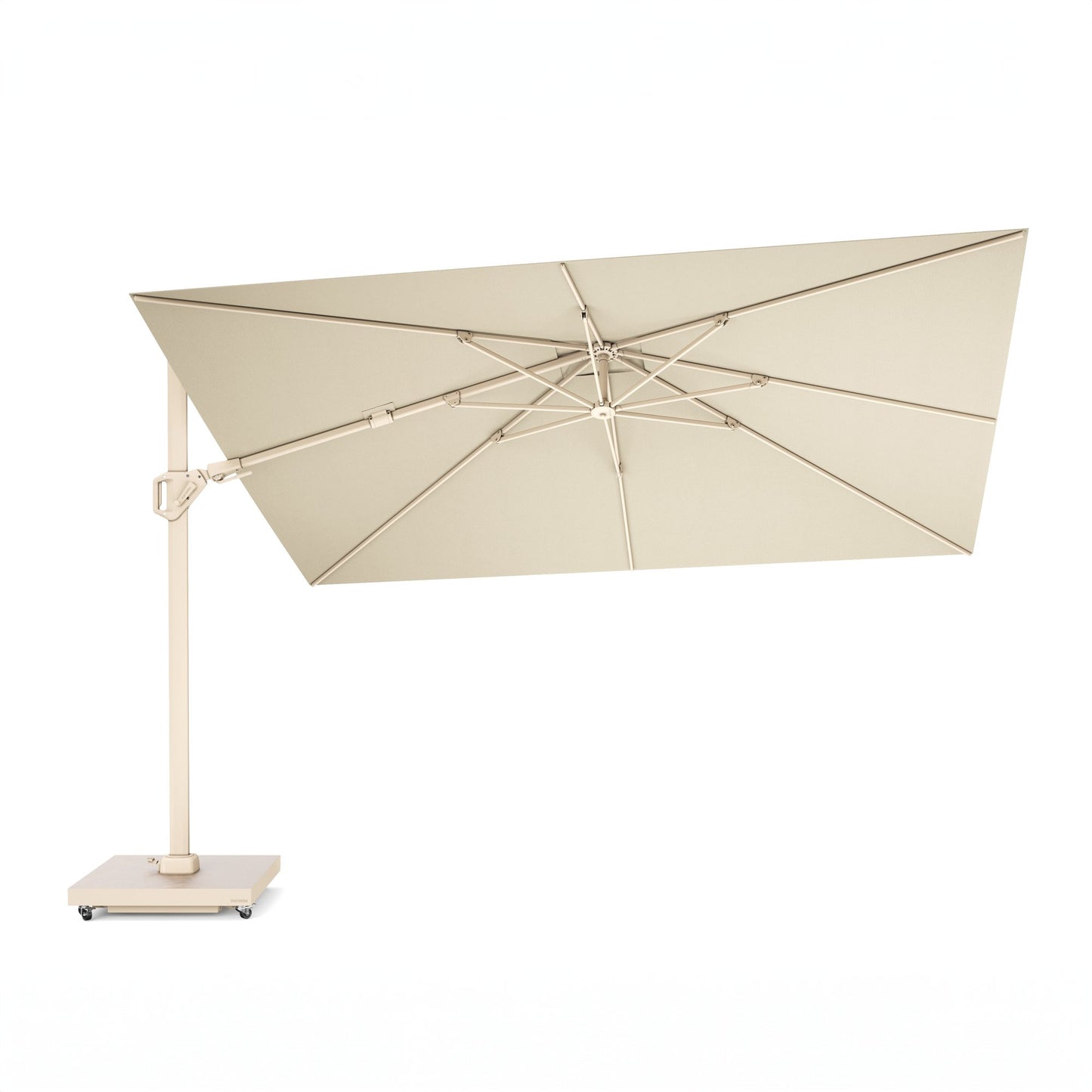 Platinum CHALLENGER T2 Ampelschirm | 2600-3500 x 2600-3500 mm, 360° drehbar, seitlich schwenkbar