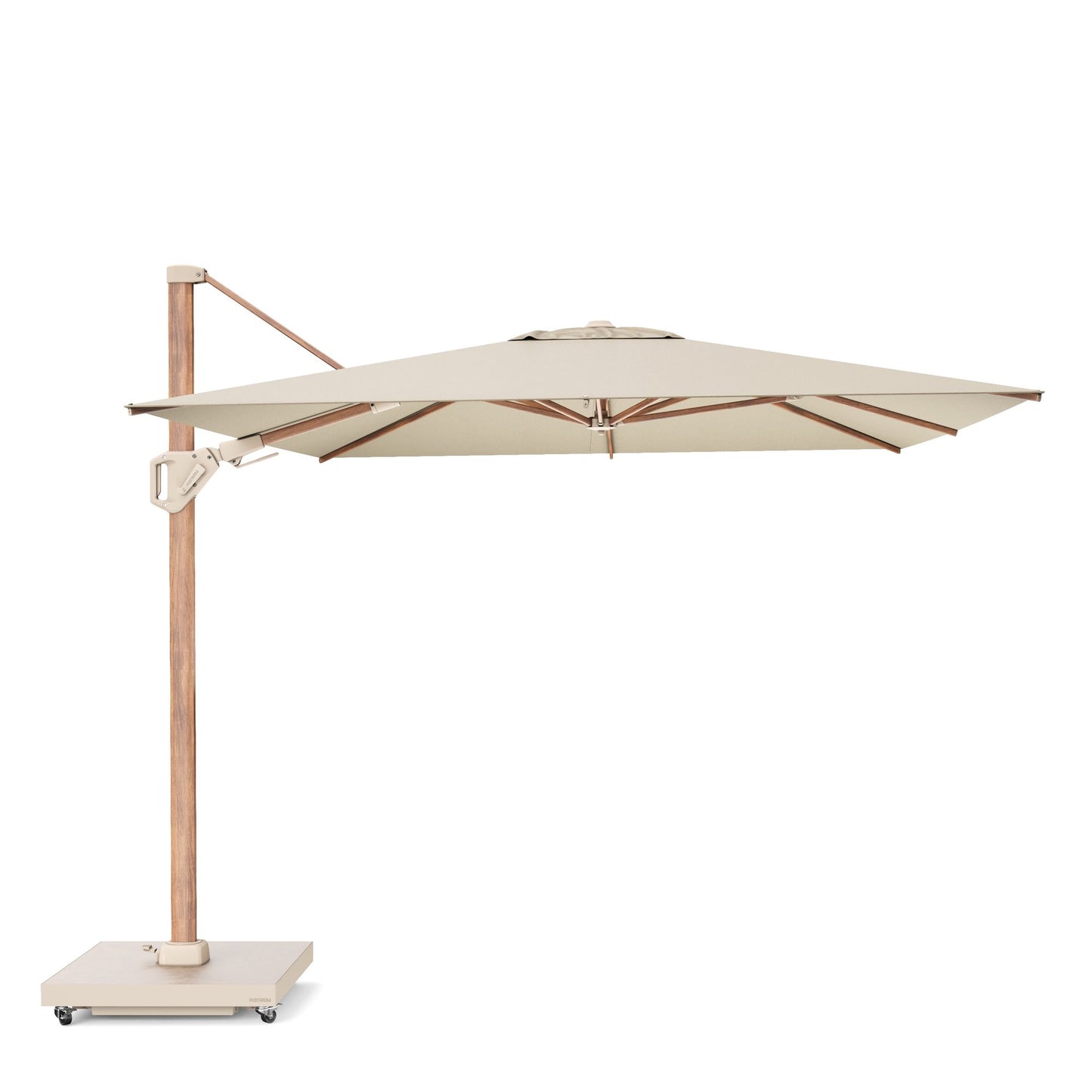 Platinum CHALLENGER T2 Ampelschirm | 2600-3500 x 2600-3500 mm, 360° drehbar, seitlich schwenkbar