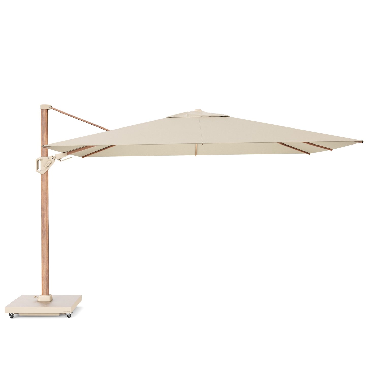 Platinum CHALLENGER T2 Ampelschirm | 2600-3500 x 2600-3500 mm, 360° drehbar, seitlich schwenkbar