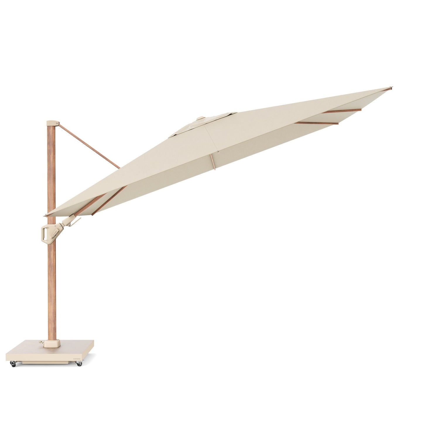 Platinum CHALLENGER T2 Ampelschirm | 2600-3500 x 2600-3500 mm, 360° drehbar, seitlich schwenkbar