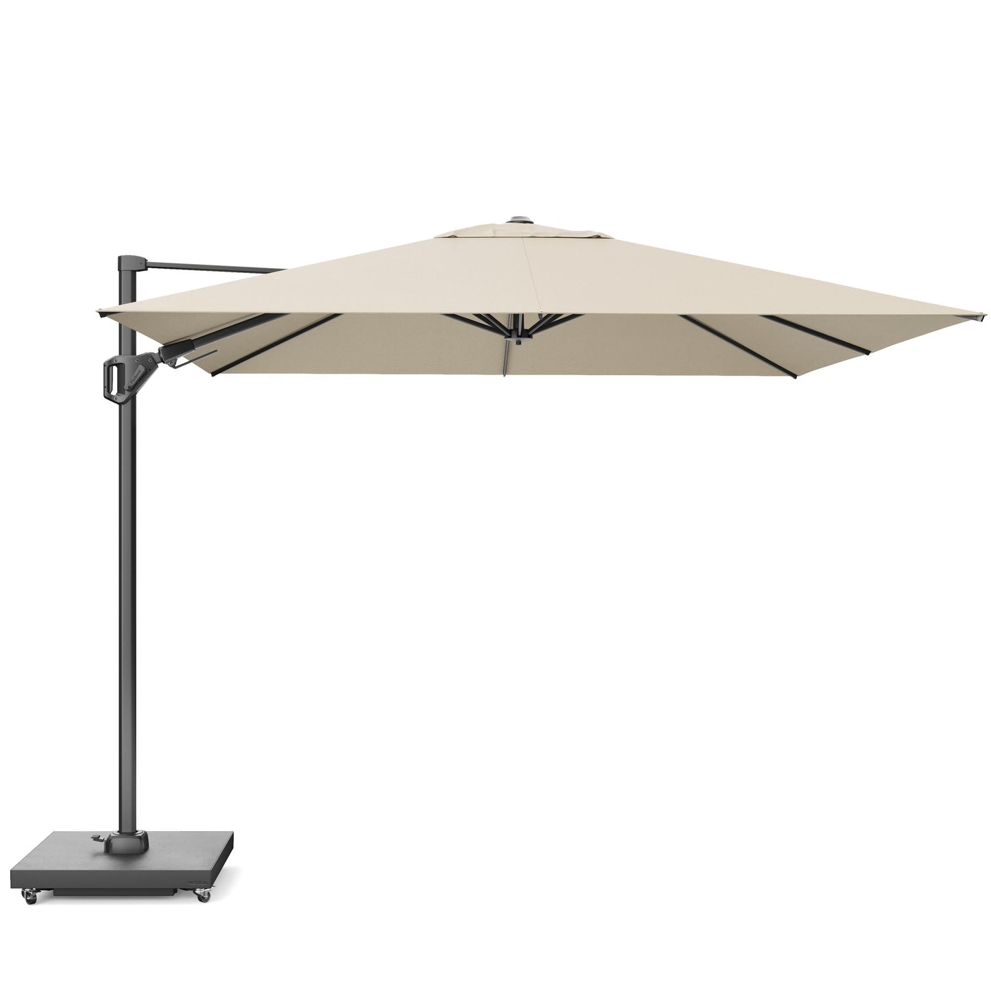 Platinum CHALLENGER T2 Ampelschirm | 2600-3500 x 2600-3500 mm, 360° drehbar, seitlich schwenkbar